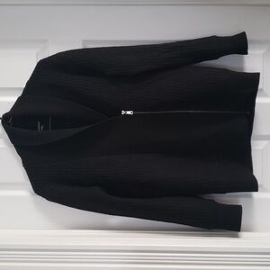 Club Monaco 100% Wool Asymmetrical  Zip up Cardigan